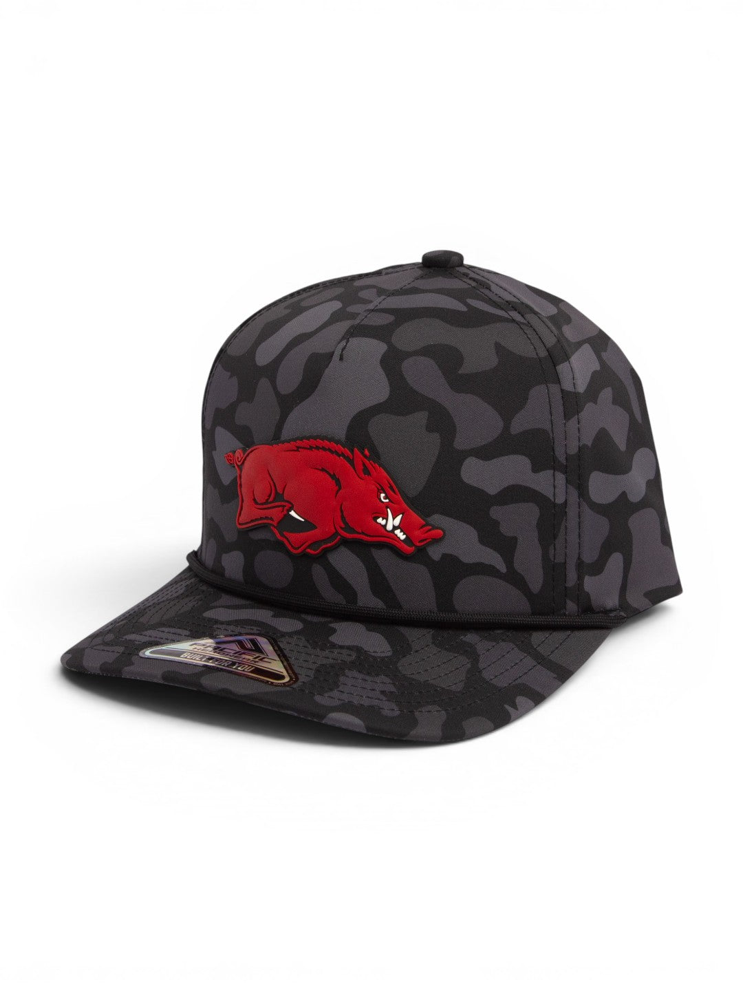 Arkansas Razorbacks Classic 3D Duck Camo Rope Hat- Blackout