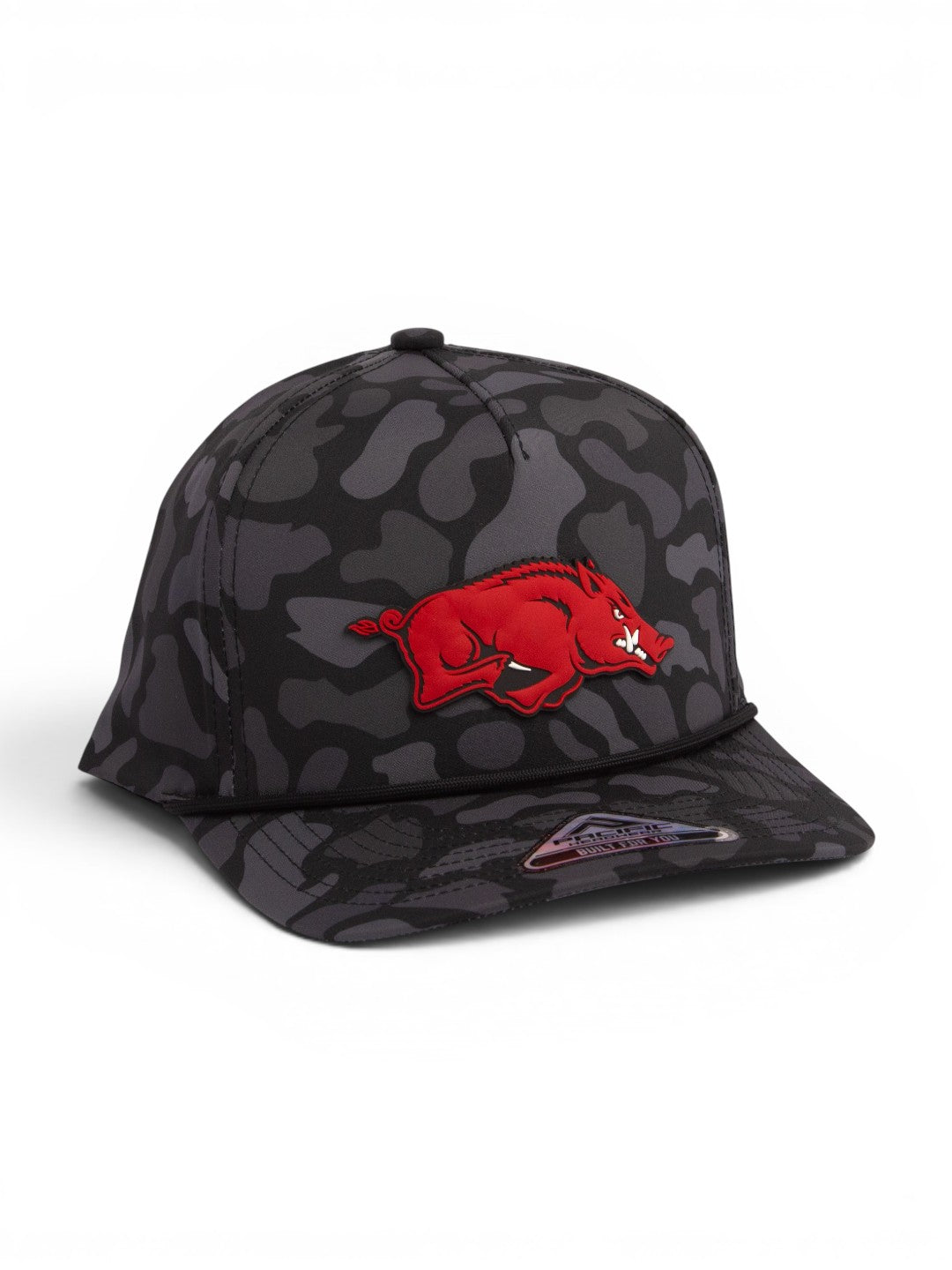 Arkansas Razorbacks Classic 3D Duck Camo Rope Hat- Blackout