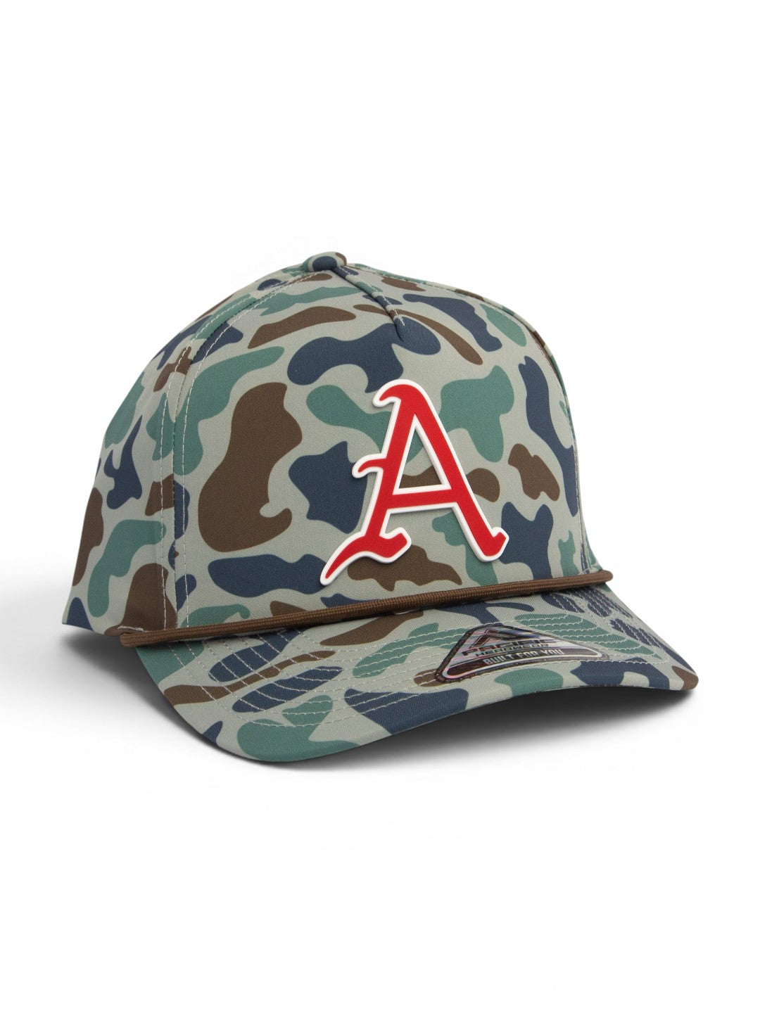 Arkansas Razorbacks Baseball Script A 3D Duck Camo Rope Hat- Mallard