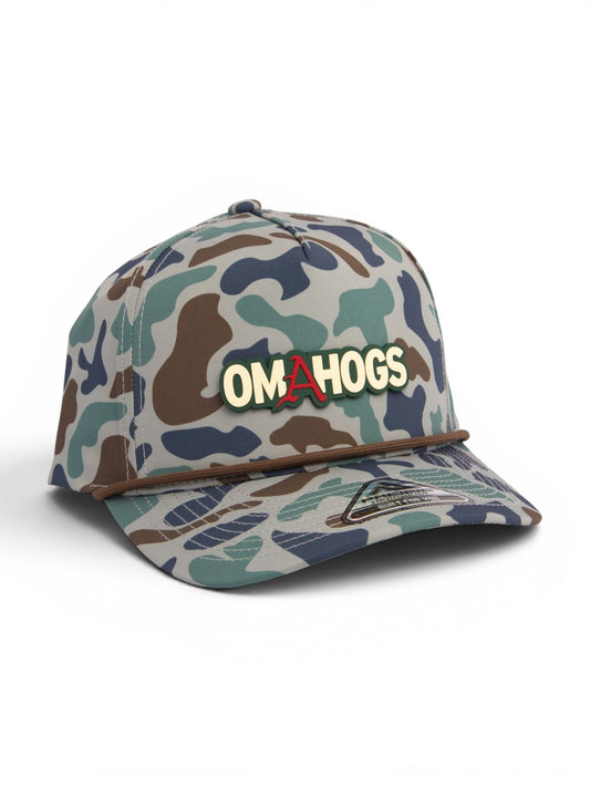 Arkansas Razorbacks OMAHOGS 3D Duck Camo Rope Hat- Mallard
