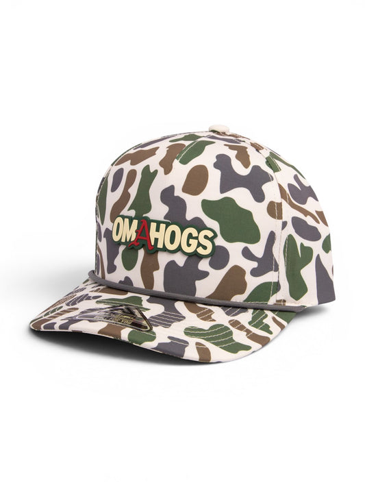 Arkansas Razorbacks OMAHOGS 3D Duck Camo Rope Hat- Timberline
