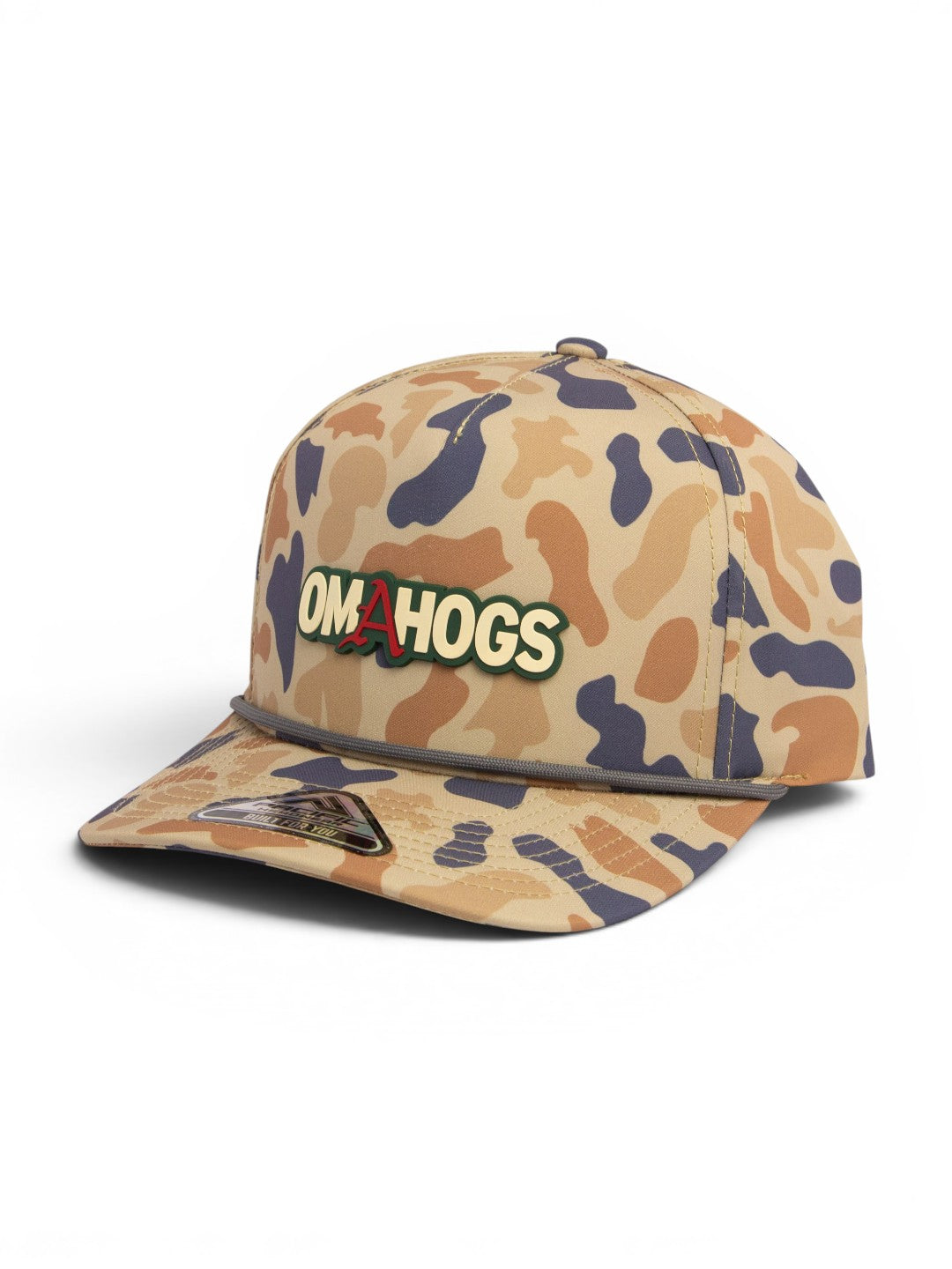 Arkansas Razorbacks OMAHOGS 3D Duck Camo Rope Hat- Canyon