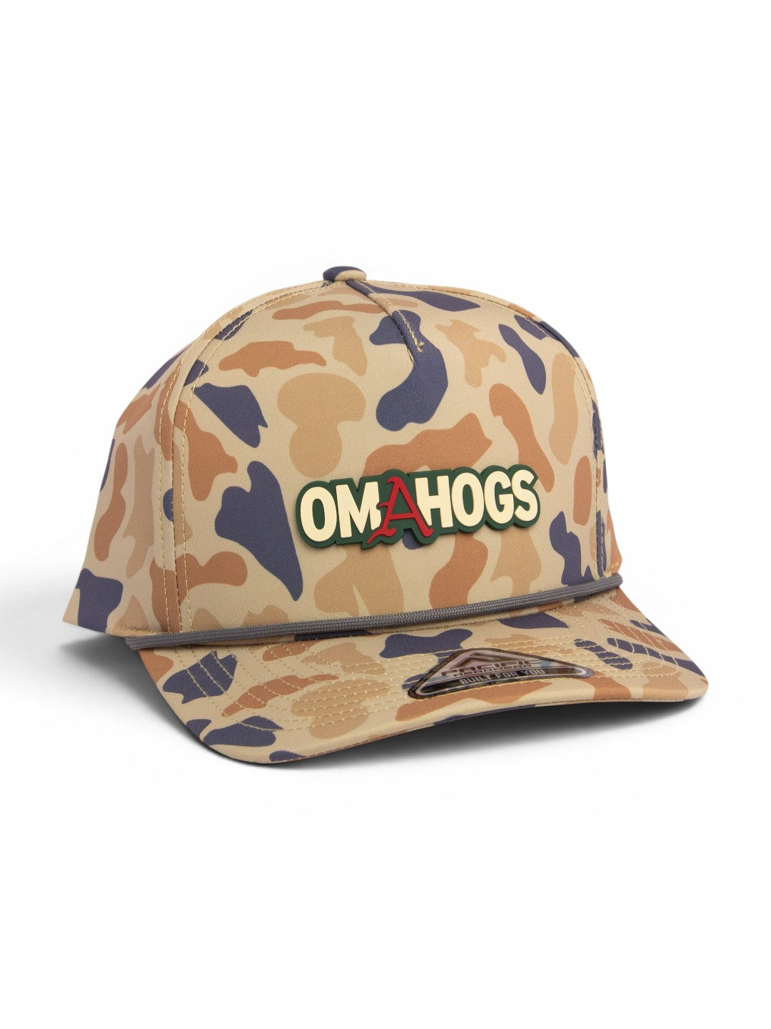 Arkansas Razorbacks OMAHOGS 3D Duck Camo Rope Hat- Canyon