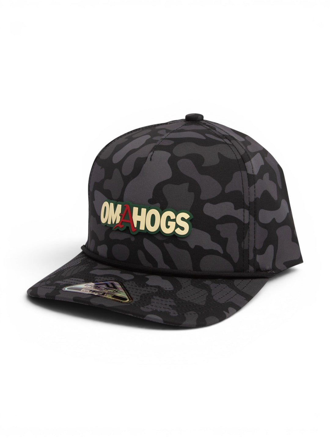 Arkansas Razorbacks OMAHOGS 3D Duck Camo Rope Hat- Blackout