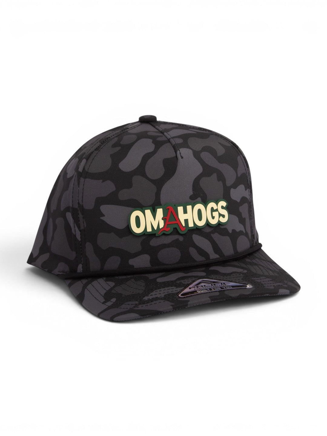 Arkansas Razorbacks OMAHOGS 3D Duck Camo Rope Hat- Blackout