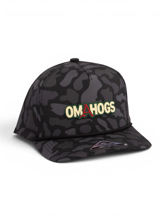 Arkansas Razorbacks OMAHOGS 3D Duck Camo Rope Hat- Blackout