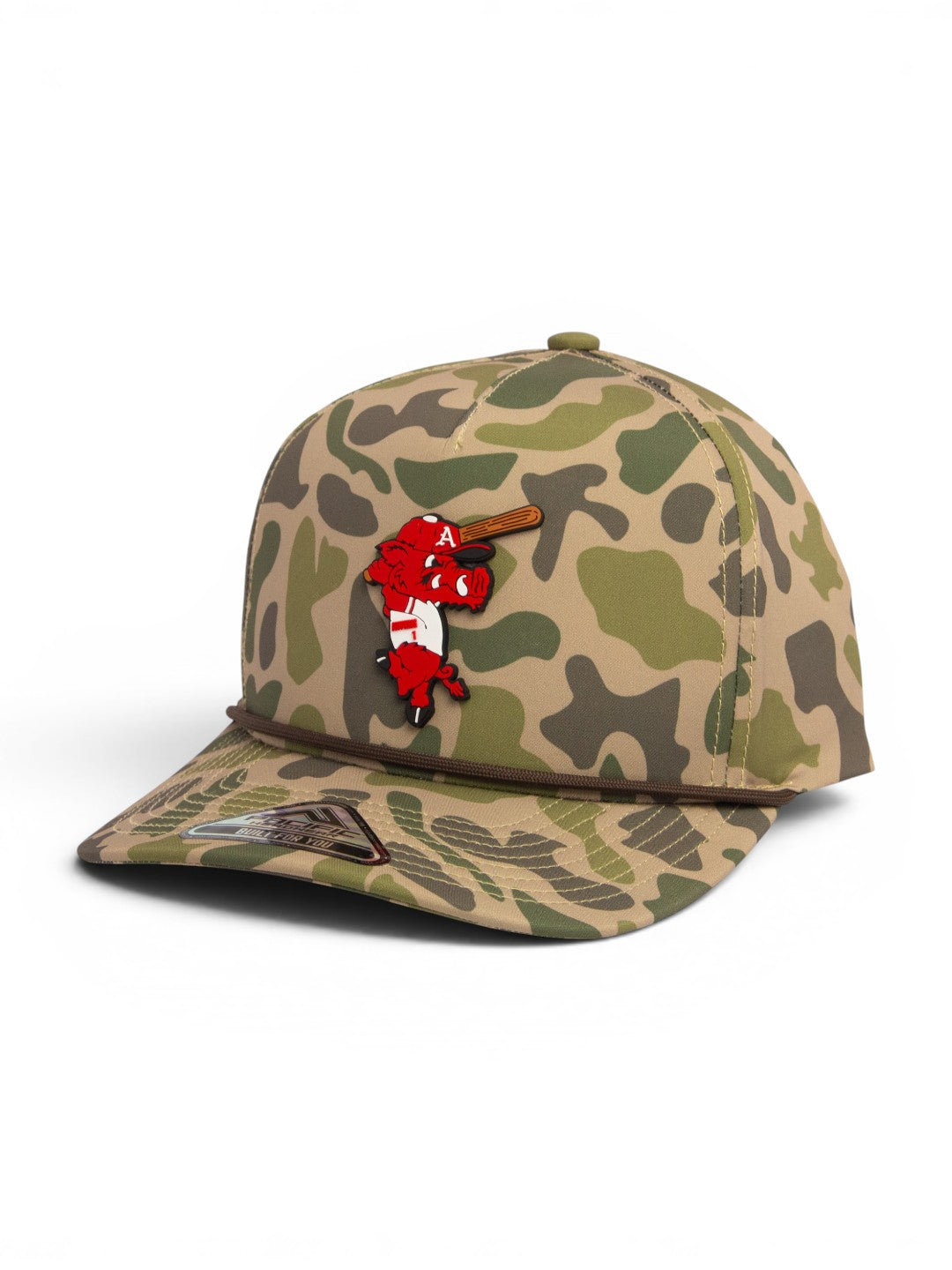 Arkansas Razorbacks Baseball Ribby at Bat 3D Duck Camo Rope Hat- Coastland