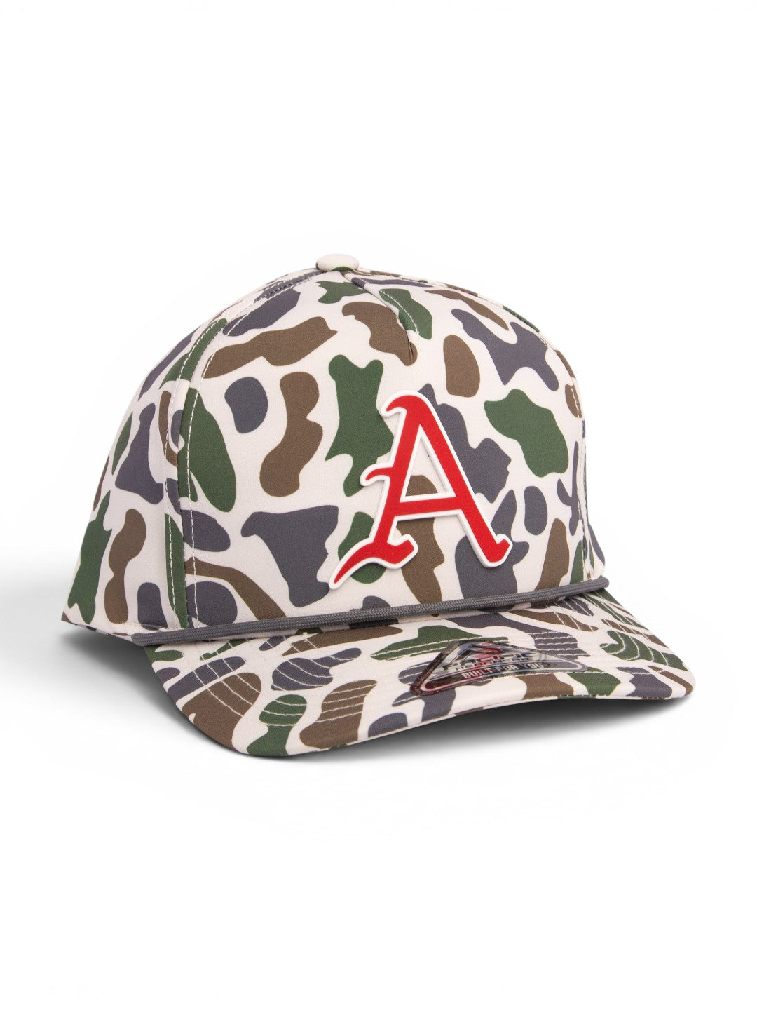 Arkansas Razorbacks Baseball Script A 3D Duck Camo Rope Hat- Timberline