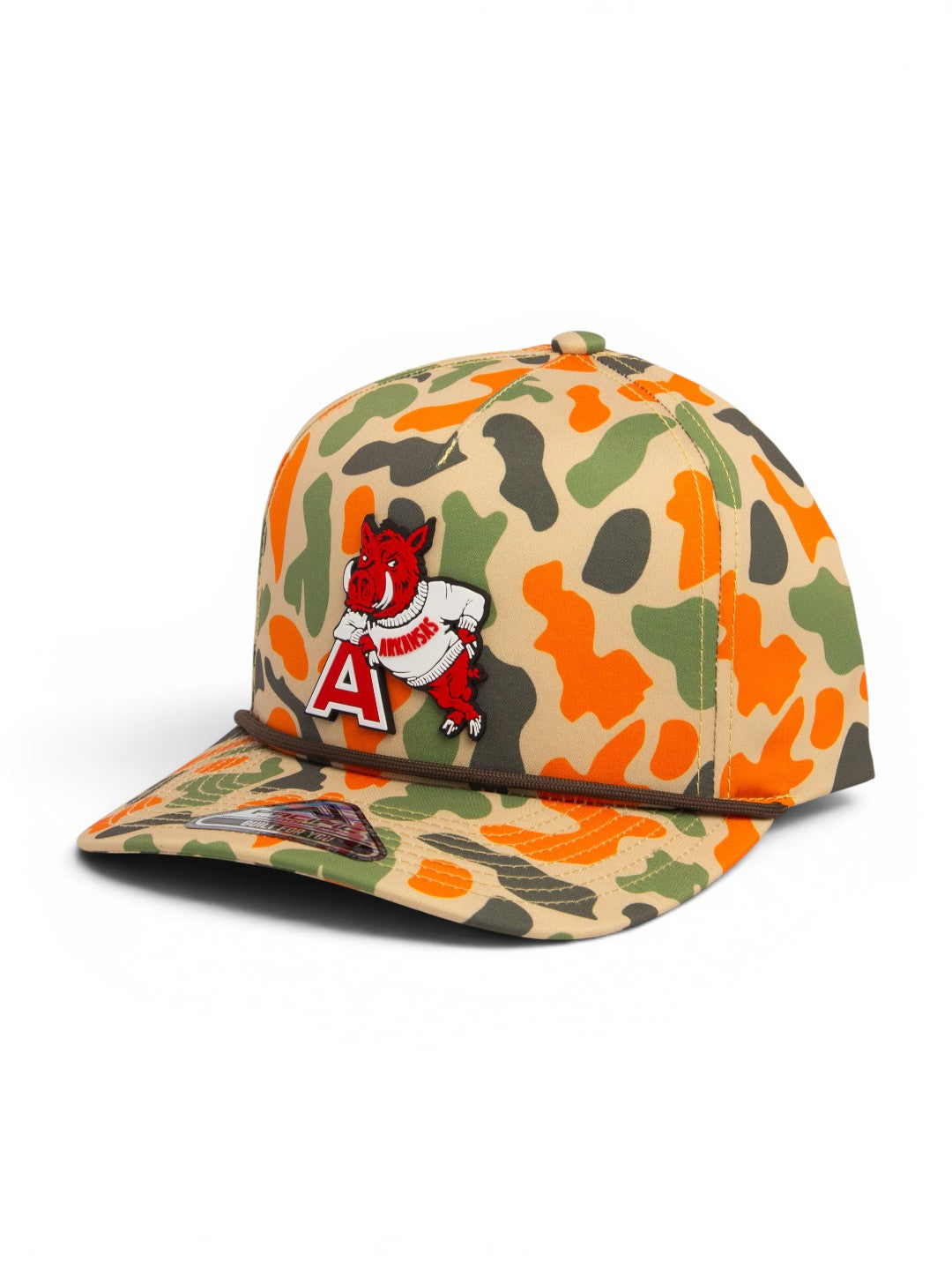 Arkansas Razorbacks Leaning A 3D Duck Camo Rope Hat- Blaze Camo