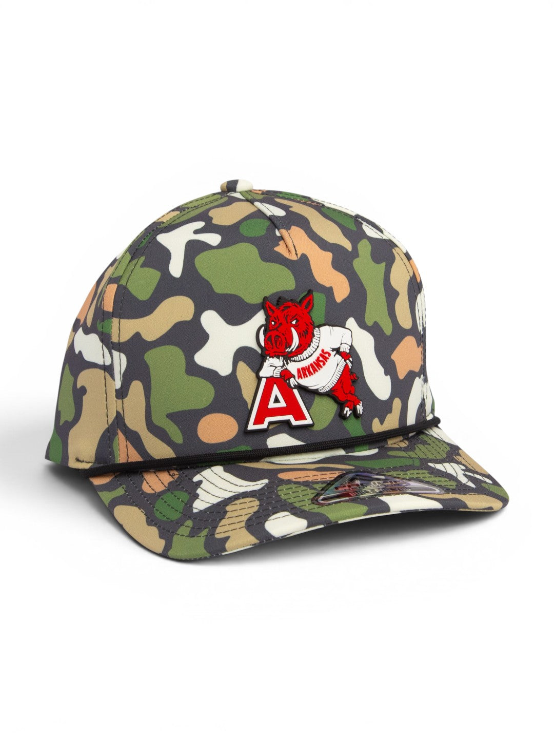 Arkansas Razorbacks Leaning A 3D Duck Camo Rope Hat- Bayou
