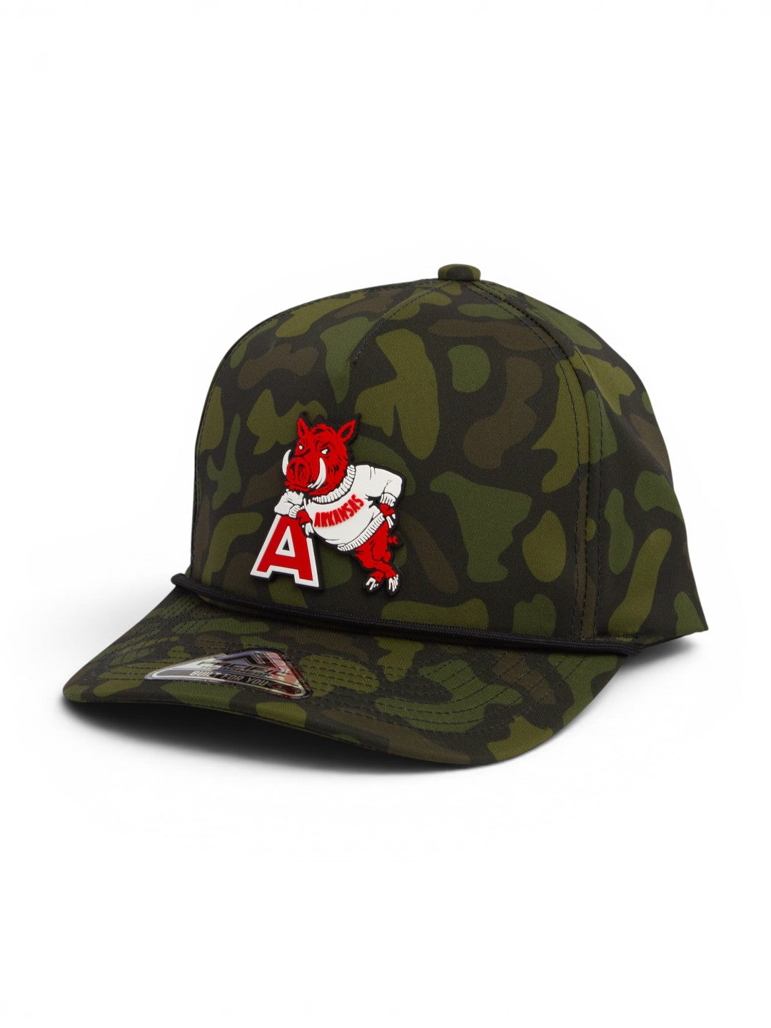 Arkansas Razorbacks Leaning A 3D Duck Camo Rope Hat- Woodland