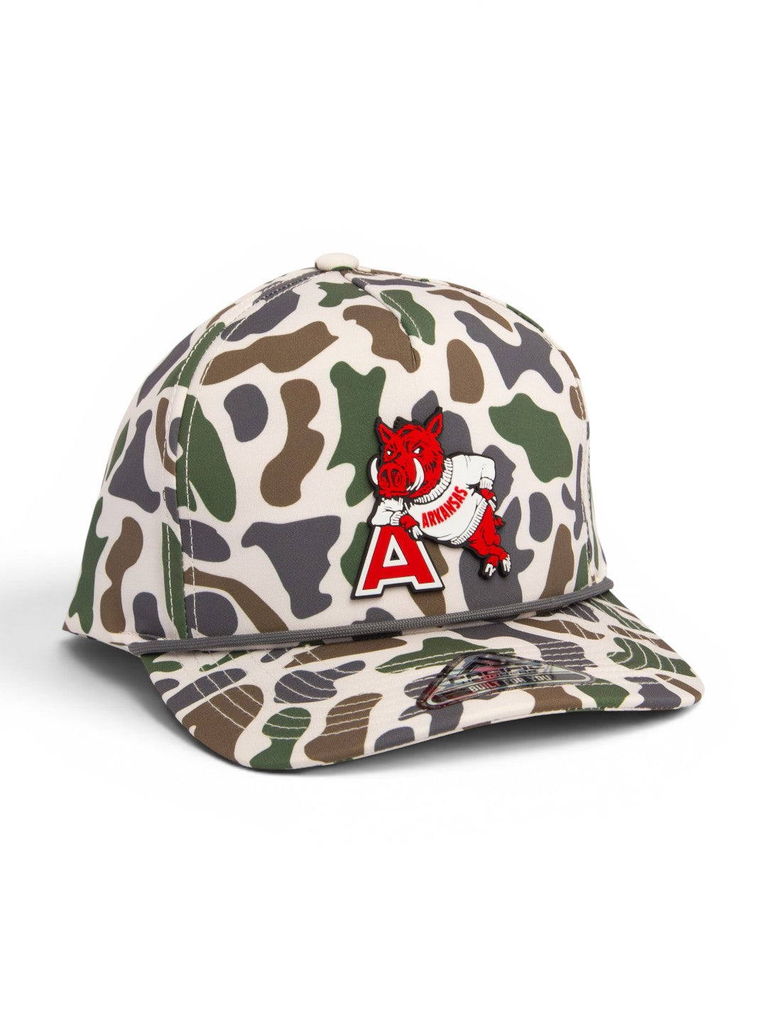Arkansas Razorbacks Leaning A 3D Duck Camo Rope Hat- Timberline