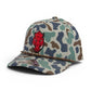 Arkansas Razorbacks Forward Facing Hog 3D Duck Camo Rope Hat- Mallard