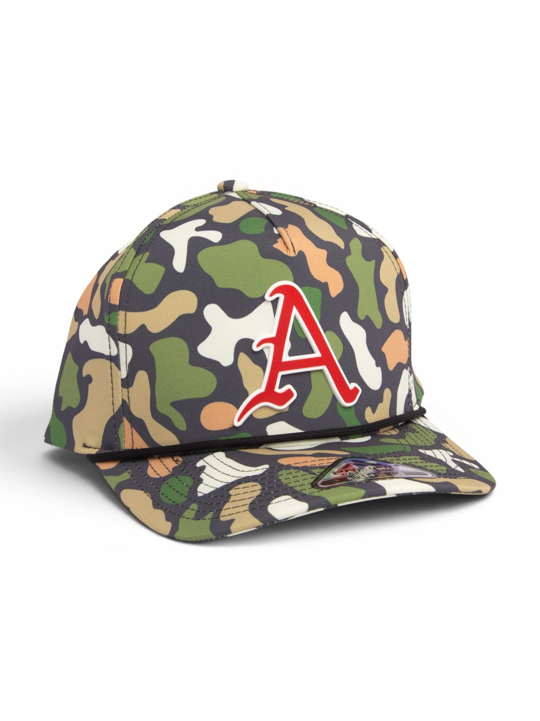 Arkansas Razorbacks Baseball Script A 3D Duck Camo Rope Hat- Bayou