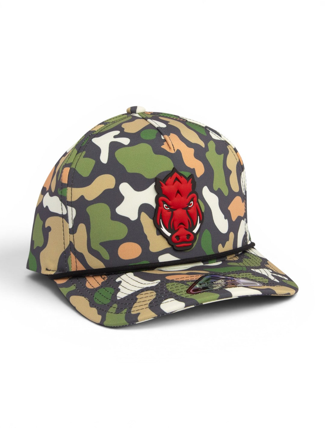 Arkansas Razorbacks Forward Facing Hog 3D Duck Camo Rope Hat- Bayou