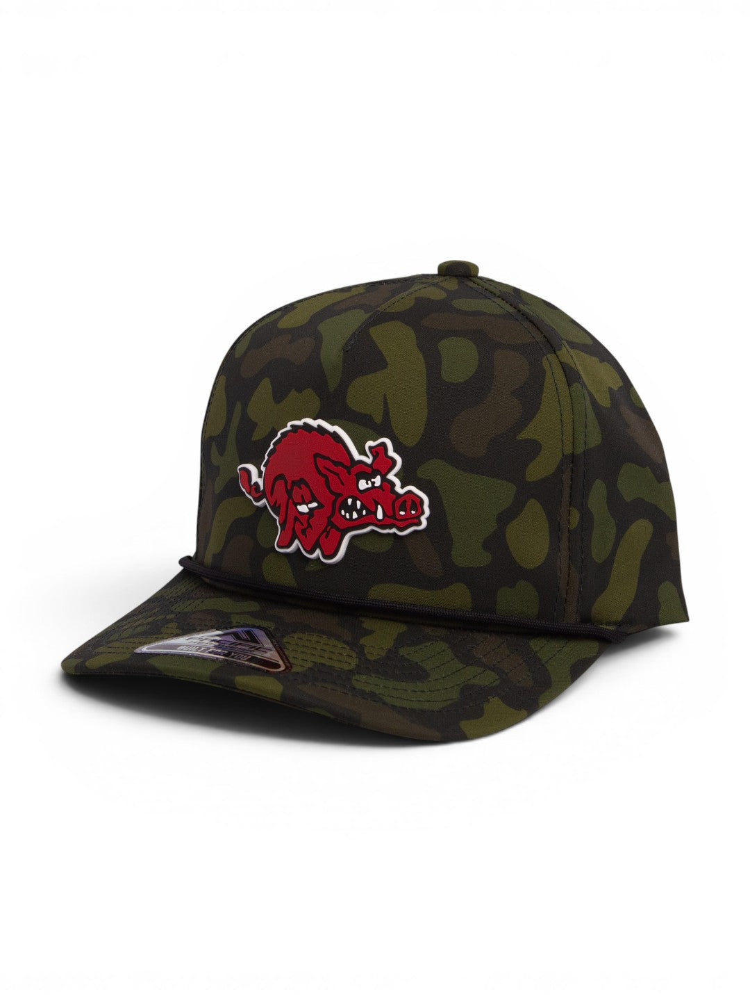 Arkansas Razorbacks 1970’s Classic 3D Duck Camo Rope Hat- Woodland
