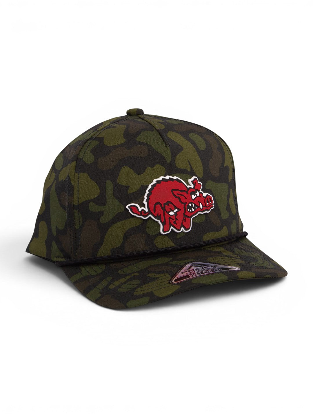 Arkansas Razorbacks 1970’s Classic 3D Duck Camo Rope Hat- Woodland