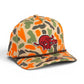 Arkansas Razorbacks 1970’s Classic 3D Duck Camo Rope Hat- Blaze Camo
