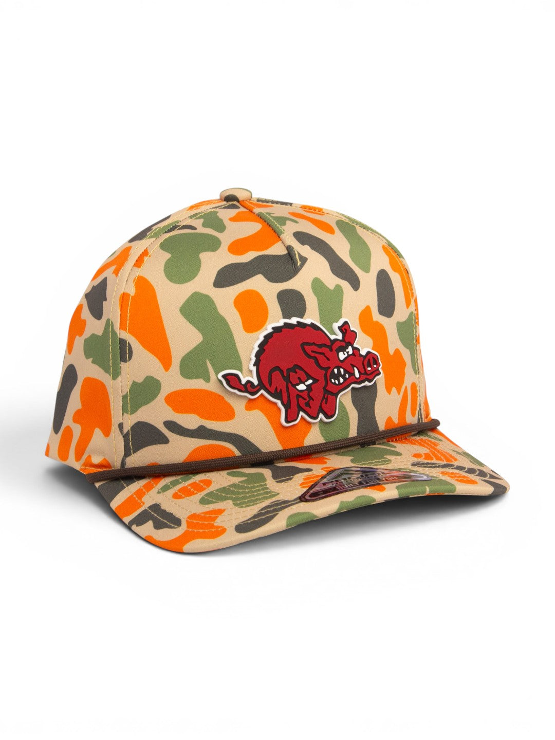 Arkansas Razorbacks 1970’s Classic 3D Duck Camo Rope Hat- Blaze Camo