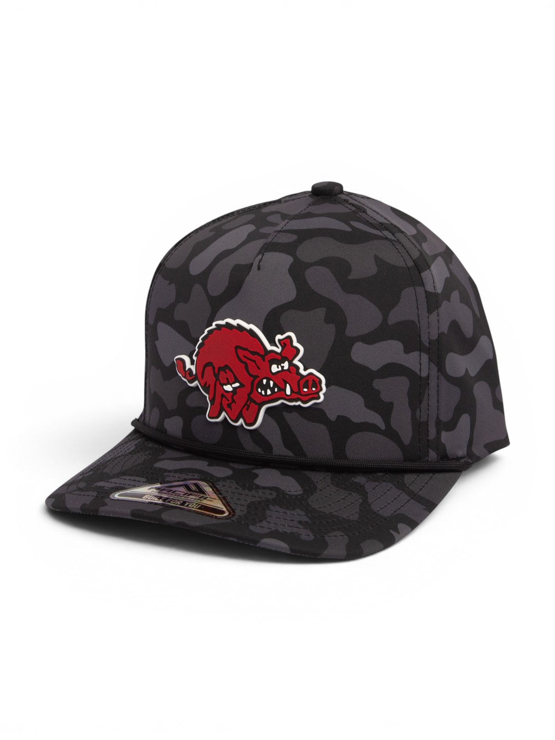 Arkansas Razorbacks 1970’s Classic 3D Duck Camo Rope Hat- Blackout