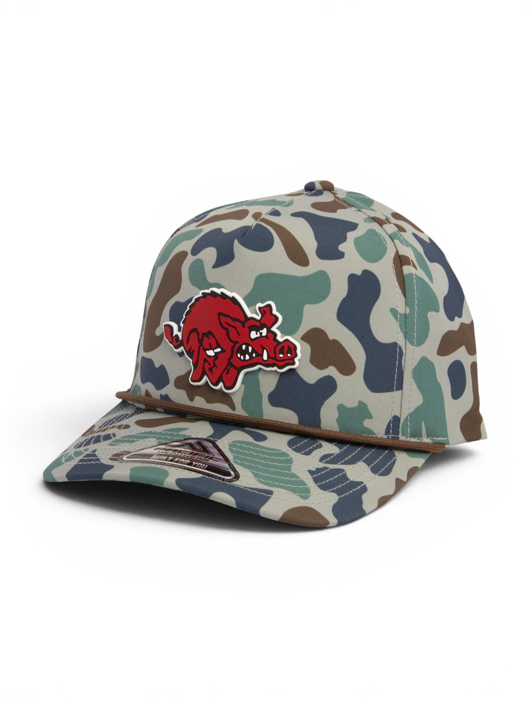 Arkansas Razorbacks 1970’s Classic 3D Duck Camo Rope Hat- Mallard