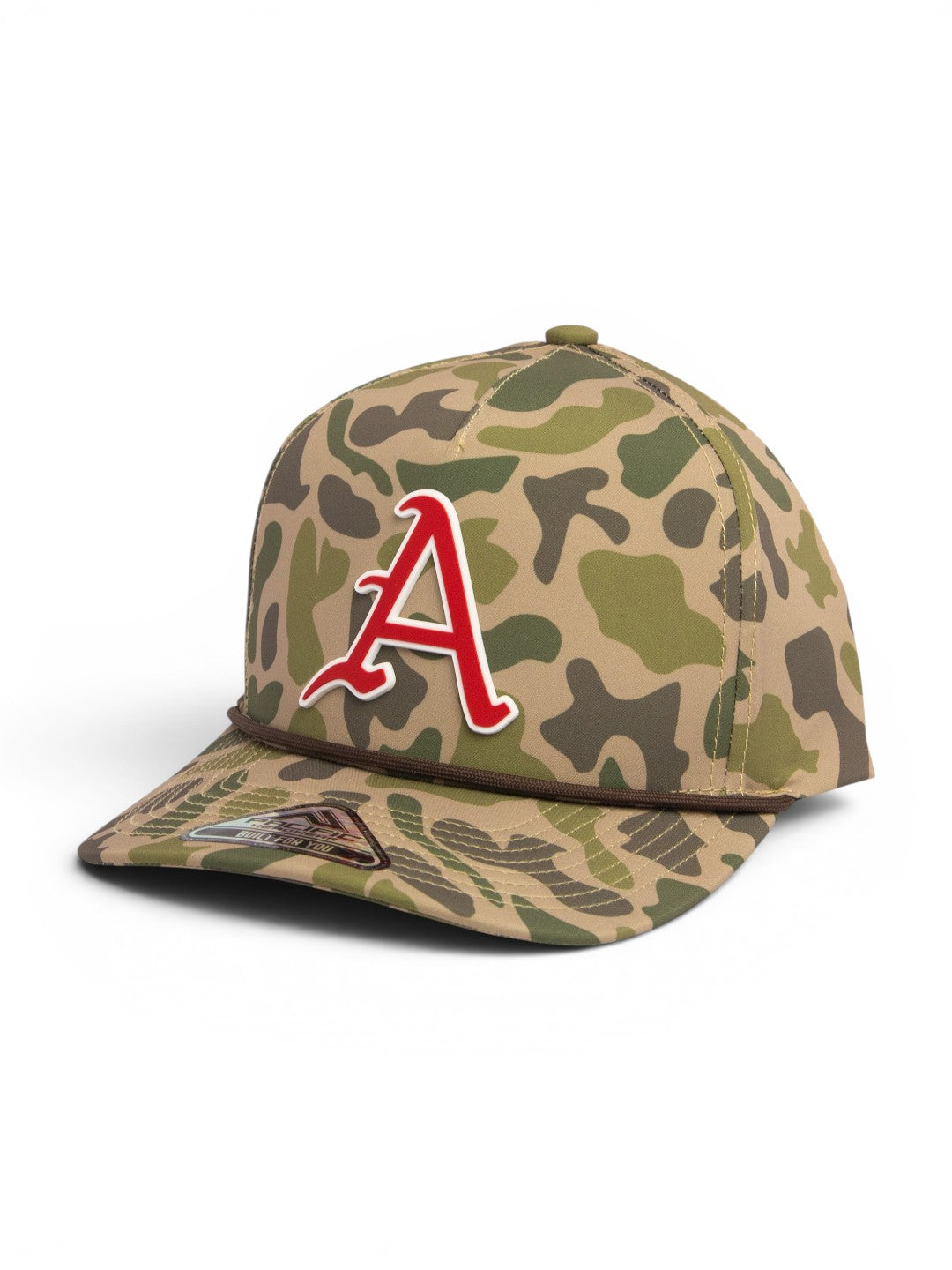 Arkansas Razorbacks Baseball Script A 3D Duck Camo Rope Hat- Coastland