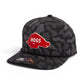 Arkansas Razorbacks Retro HOGS Red 3D Duck Camo Rope Hat- Blackout
