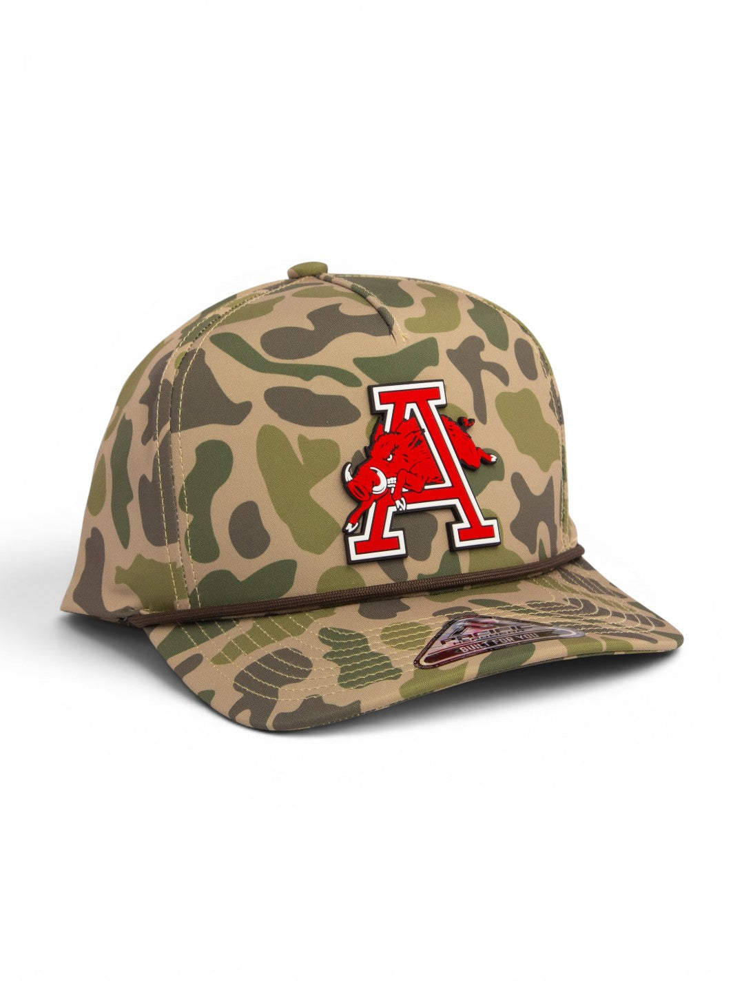 Arkansas Razorbacks Jumping Hog 3D Duck Camo Rope Hat- Coastland