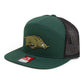 Arkansas Razorbacks Loden Edition 3D Snapback Seven-Panel Flat Bill Trucker Hat- Dark Green/ Black