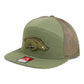 Arkansas Razorbacks Loden Edition 3D Snapback Seven-Panel Flat Bill Trucker Hat- Loden Green