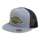 Arkansas Razorbacks Loden Edition 3D YP Snapback Flat Bill Trucker Hat- Heather Grey/ Black