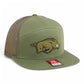 Arkansas Razorbacks Loden Edition 3D Snapback Seven-Panel Flat Bill Trucker Hat- Loden Green