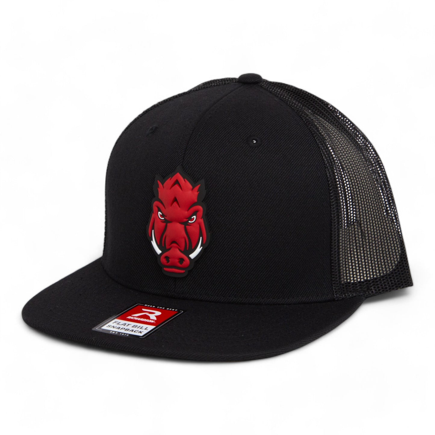 Arkansas Razorbacks Forward Facing Hog 3D Wool Blend Flat Bill Hat- Black