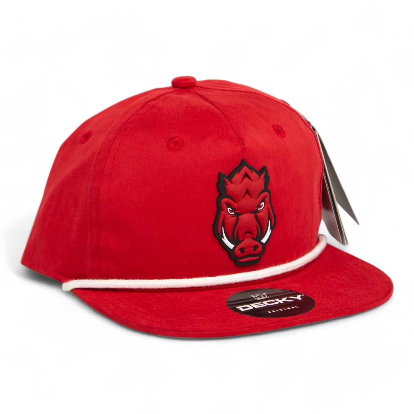 Arkansas Razorbacks Forward Facing Hog 3D Classic Rope Hat- Red/ White