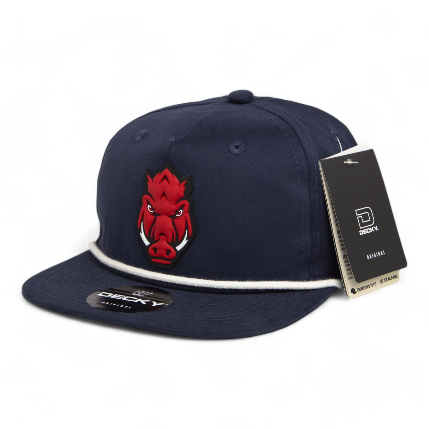 Arkansas Razorbacks Forward Facing Hog 3D Classic Rope Hat- Navy/ White