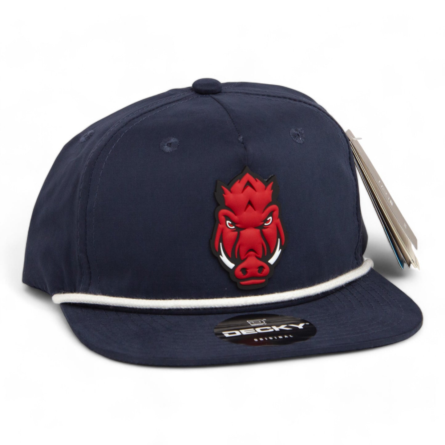 Arkansas Razorbacks Forward Facing Hog 3D Classic Rope Hat- Navy/ White