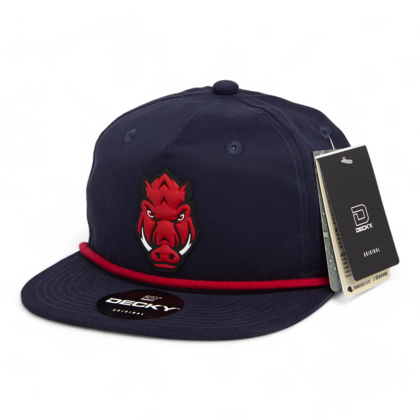 Arkansas Razorbacks Forward Facing Hog 3D Classic Rope Hat- Navy/ Red