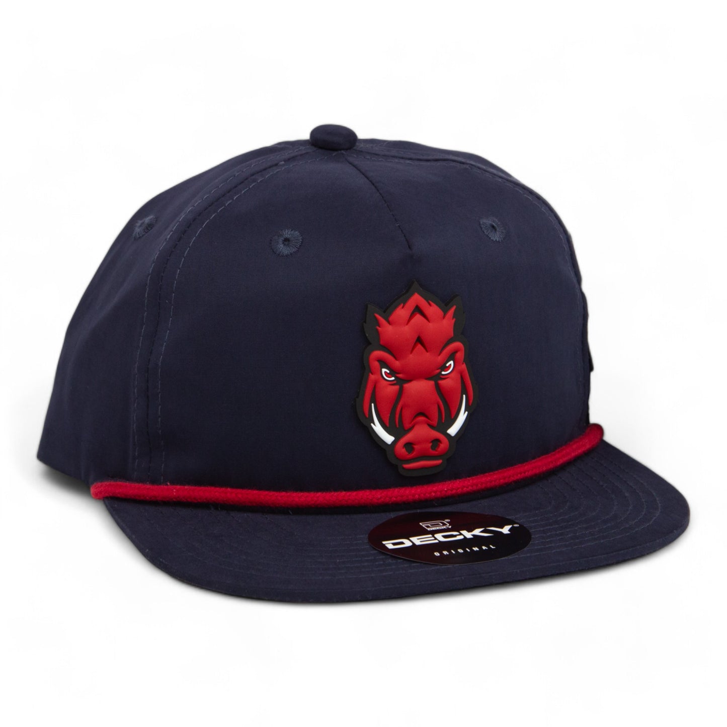 Arkansas Razorbacks Forward Facing Hog 3D Classic Rope Hat- Navy/ Red