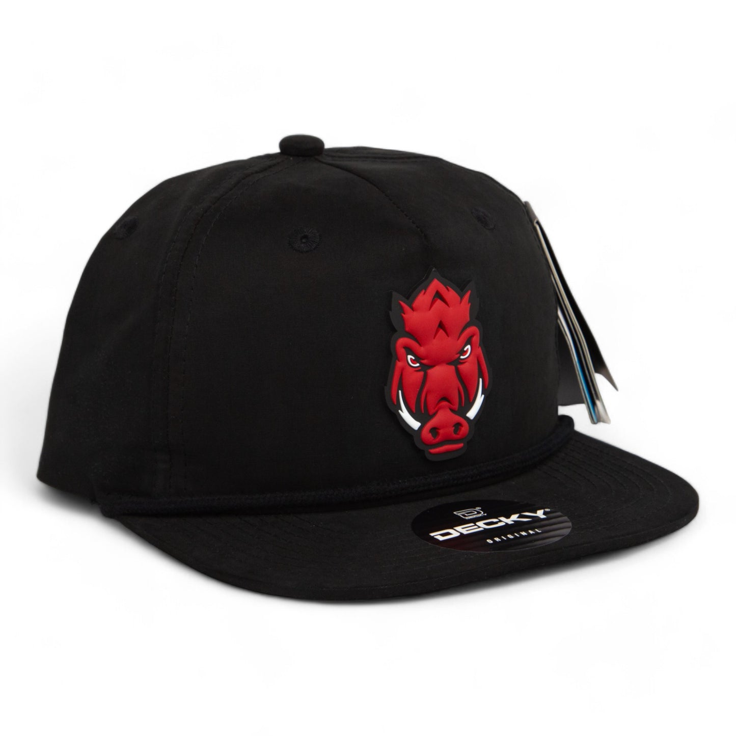 Arkansas Razorbacks Forward Facing Hog 3D Classic Rope Hat- Black