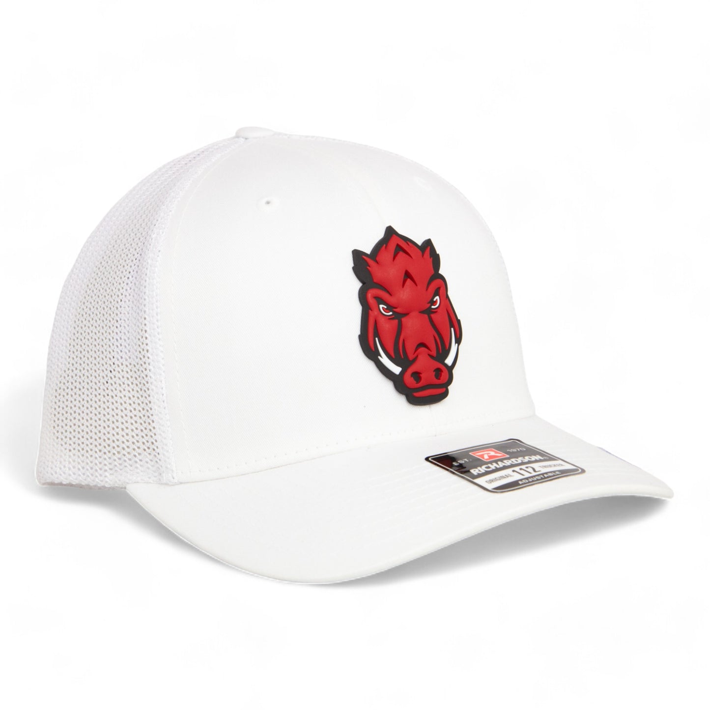 Arkansas Razorbacks Forward Facing Hog 3D Snapback Trucker Hat- White