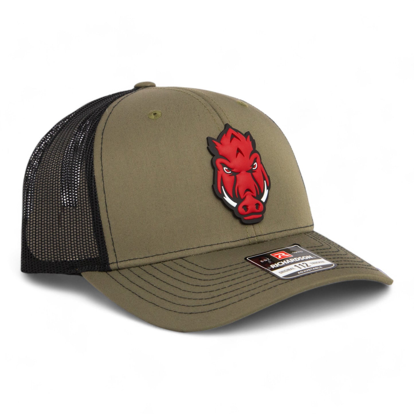 Arkansas Razorbacks Forward Facing Hog 3D Snapback Trucker Hat- Loden/ Black