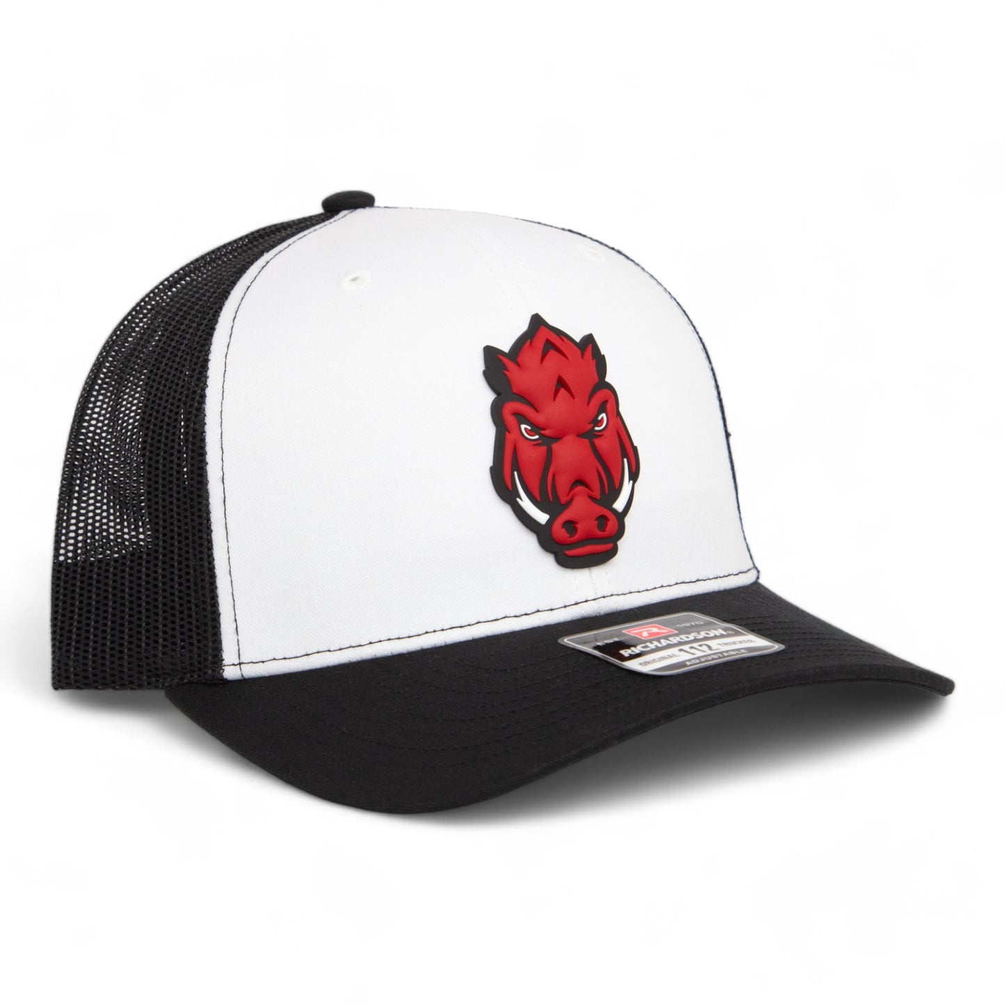 Arkansas Razorbacks Forward Facing Hog 3D Snapback Trucker Hat- White/ Black