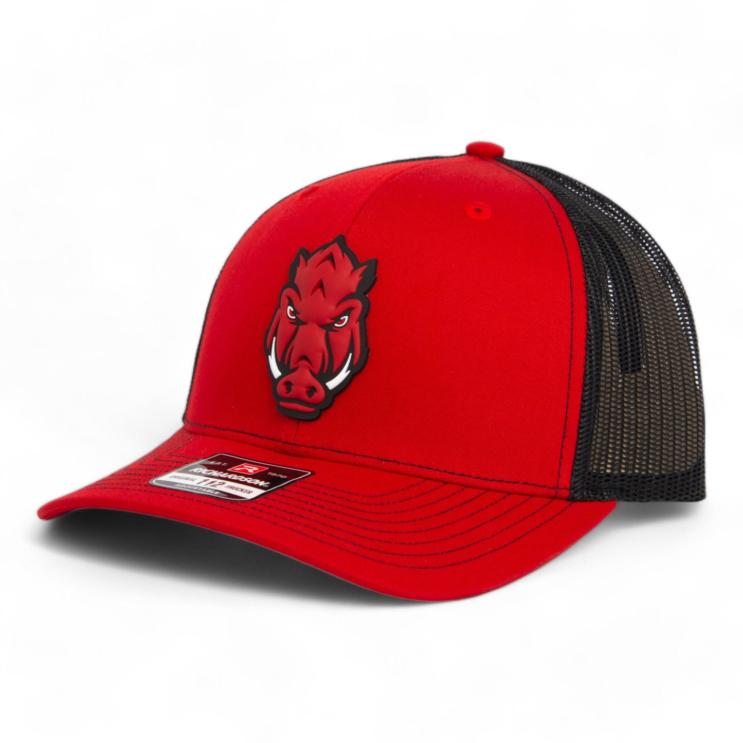 Arkansas Razorbacks Forward Facing Hog 3D Snapback Trucker Hat- Red/ Black