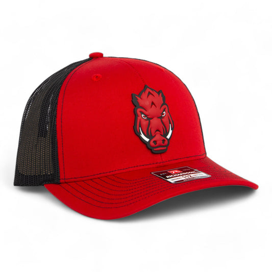 Arkansas Razorbacks Forward Facing Hog 3D Snapback Trucker Hat- Red/ Black