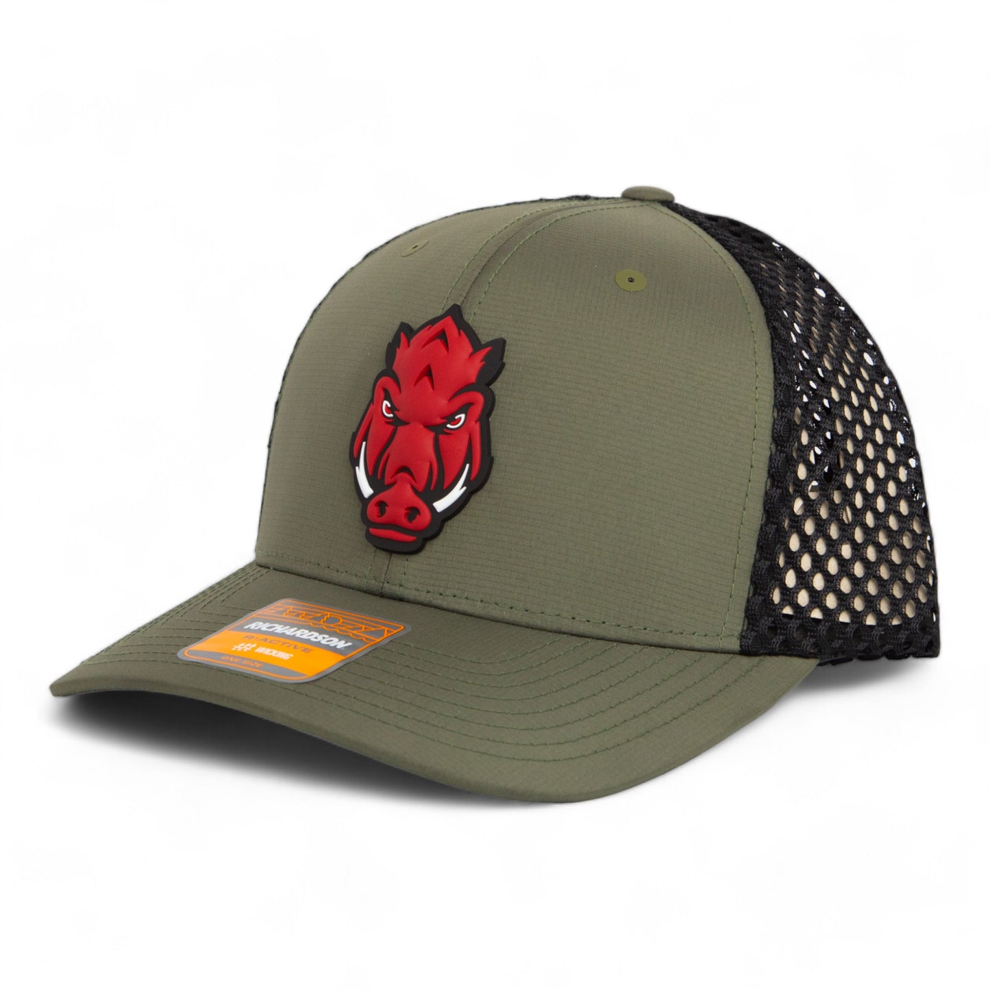 Arkansas Razorbacks Forward Facing Hog 3D Snapback Tilikum Trucker Hat- Loden/ Black