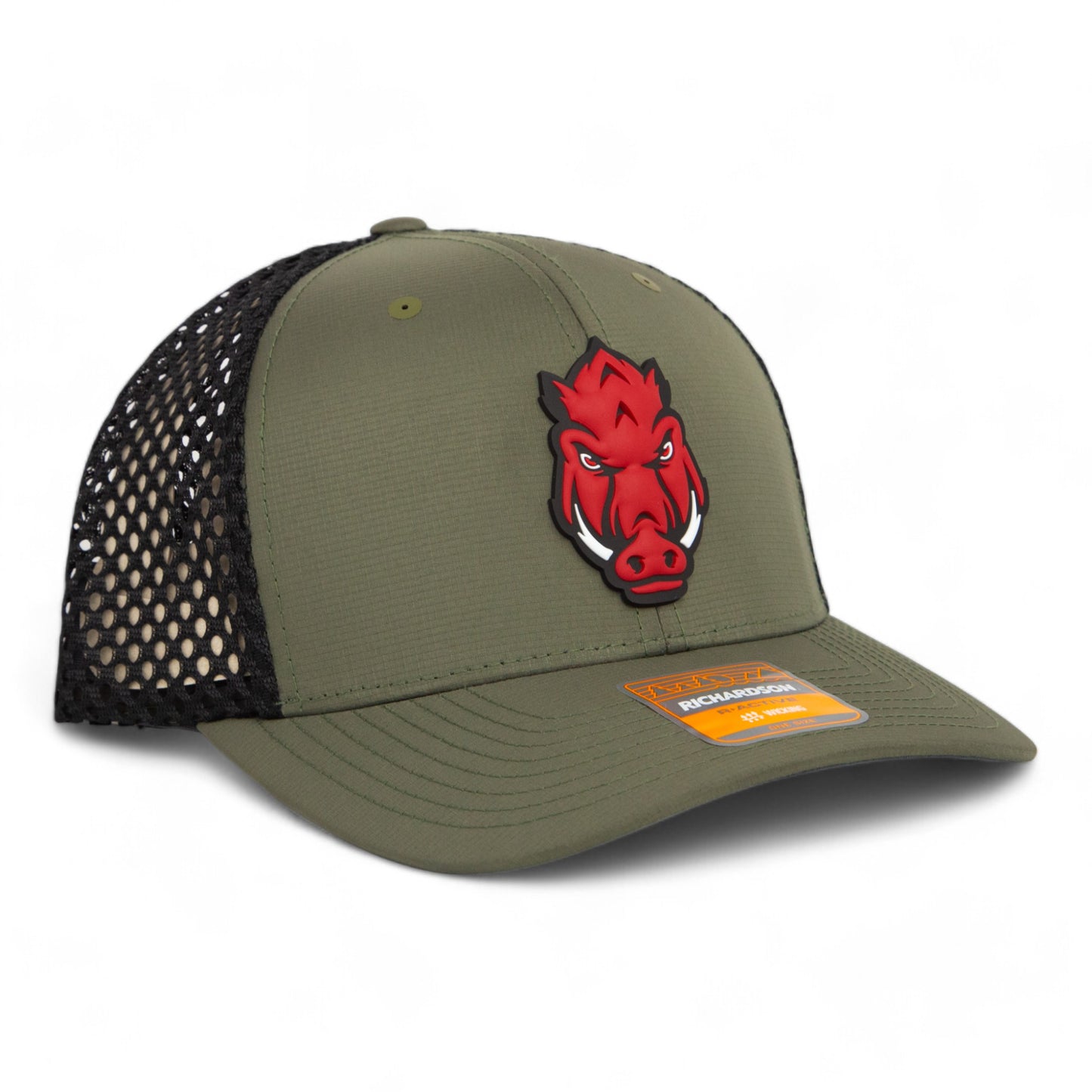 Arkansas Razorbacks Forward Facing Hog 3D Snapback Tilikum Trucker Hat- Loden/ Black