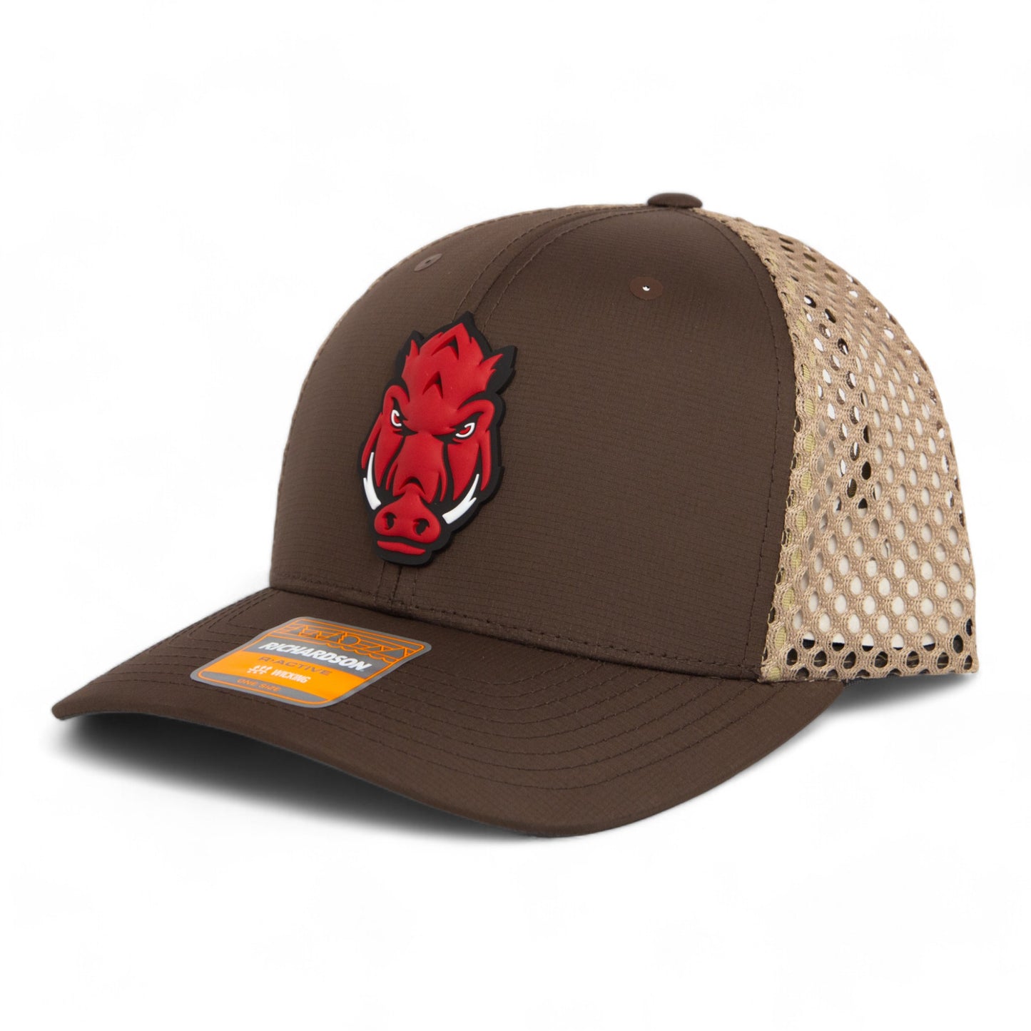 Arkansas Razorbacks Forward Facing Hog 3D Snapback Tilikum Trucker Hat- Brown/ Tan