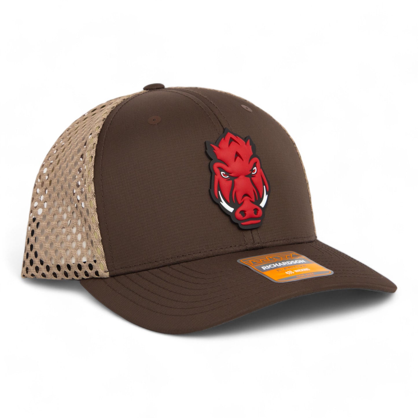 Arkansas Razorbacks Forward Facing Hog 3D Snapback Tilikum Trucker Hat- Brown/ Tan