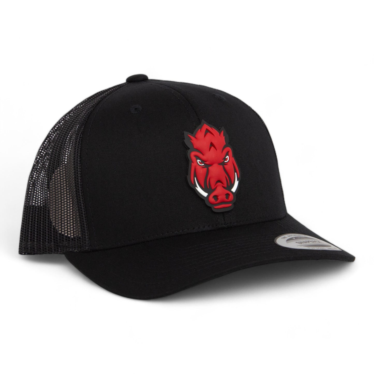 Arkansas Razorbacks Forward Facing Hog 3D YP Snapback Trucker Hat- Black