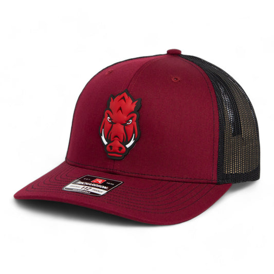 Arkansas Razorbacks Forward Facing Hog 3D Snapback Trucker Hat- Cardinal/ Black